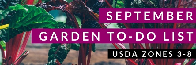 September Garden to do list temperate climates